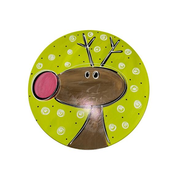 Unique Christmas Reindeer Lazy Susan - Picture 1 of 2
